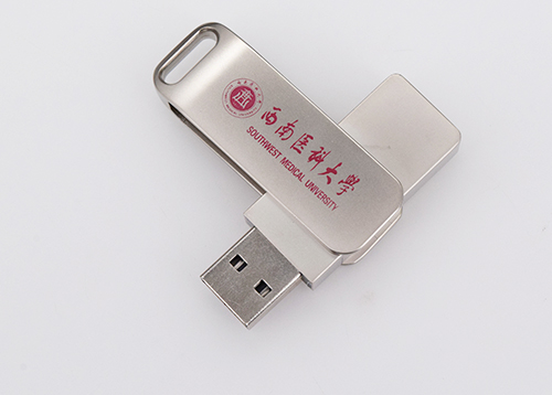 金属旋转u盘设计精美 是订做u盘厂家的专业定制