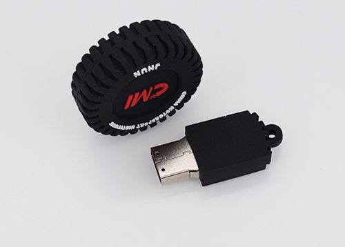 PVCu盘可以定制各种创意款式 u盘定制有轮胎形状